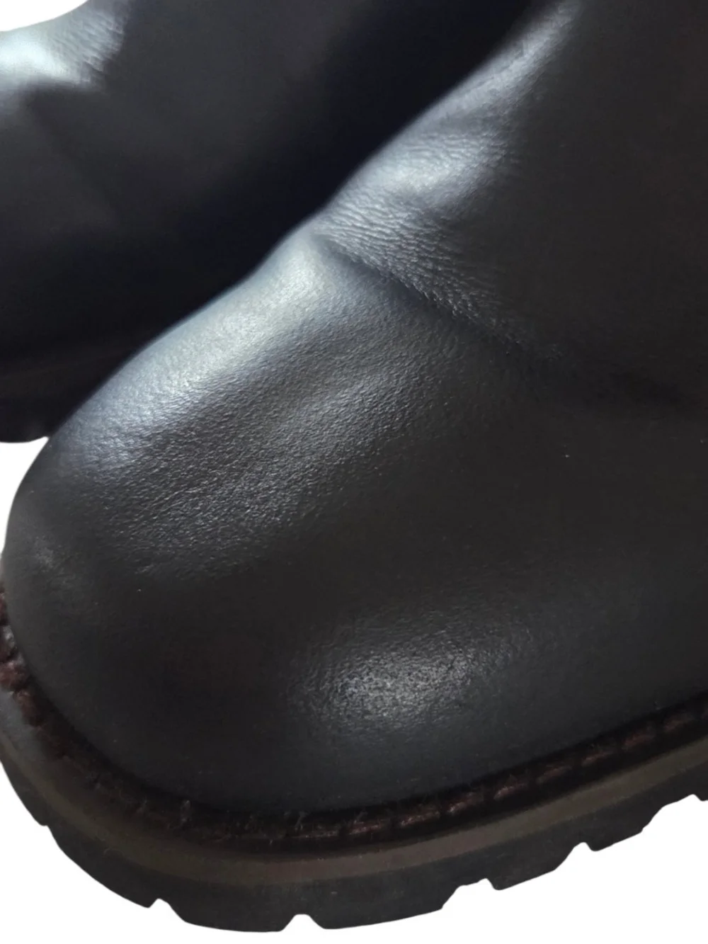 GBX Mens Black Leather Harness Chelsea Ankle Boots Size 10 Lug Sole Moto